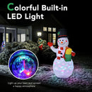 5 Feet Tall Snowman Inflatable Blow up Inflatable with Built-in Colorful LED Lights by LJGDeals