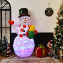 5 Feet Tall Snowman Inflatable Blow up Inflatable with Built-in Colorful LED Lights by LJGDeals