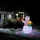 5 Feet Tall Snowman Inflatable Blow up Inflatable with Built-in Colorful LED Lights by LJGDeals