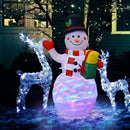 5 Feet Tall Snowman Inflatable Blow up Inflatable with Built-in Colorful LED Lights by LJGDeals
