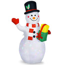5 Feet Tall Snowman Inflatable Blow up Inflatable with Built-in Colorful LED Lights by LJGDeals