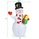 5 Feet Tall Snowman Inflatable Blow up Inflatable with Built-in Colorful LED Lights by LJGDeals
