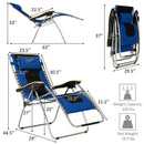 Oversize Folding Adjustable Padded Zero Gravity Lounge Chair by LJGDeals