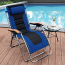 Oversize Folding Adjustable Padded Zero Gravity Lounge Chair by LJGDeals