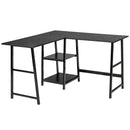 L Shaped Corner Computer Desk with Storage Shelves by LJGDeals