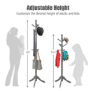 Entryway Height Adjustable Coat Stand with 9 Hooks by LJGDeals