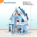 Wooden Dollhouse 3-Story Pretend Playset with Furniture and Doll Gift for Age 3+ Year by LJGDeals