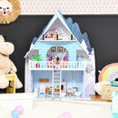 Wooden Dollhouse 3-Story Pretend Playset with Furniture and Doll Gift for Age 3+ Year by LJGDeals