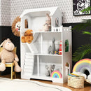 Kids Wooden Dollhouse Bookshelf with Anti-Tip Design and Storage Space by LJGDeals
