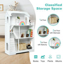 Kids Wooden Dollhouse Bookshelf with Anti-Tip Design and Storage Space by LJGDeals