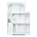 Kids Wooden Dollhouse Bookshelf with Anti-Tip Design and Storage Space