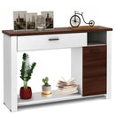 48 Inch Console Table with Drawer and Cabinet by LJGDeals