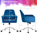 Velvet Accent Office Armchair with Adjustable Swivel and Removable Cushion by LJGDeals