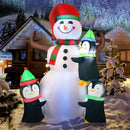 6 Feet Christmas Quick Inflatable Snowman with Penguins by LJGDeals