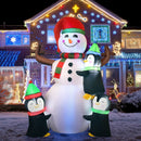 6 Feet Christmas Quick Inflatable Snowman with Penguins by LJGDeals