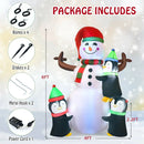 6 Feet Christmas Quick Inflatable Snowman with Penguins by LJGDeals