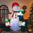 6 Feet Christmas Quick Inflatable Snowman with Penguins by LJGDeals