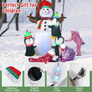6 Feet Christmas Quick Inflatable Snowman with Penguins by DirectDeals