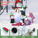 6 Feet Christmas Quick Inflatable Snowman with Penguins by LJGDeals