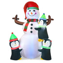 6 Feet Christmas Quick Inflatable Snowman with Penguins by LJGDeals