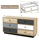 6 Drawers Double Dresser Accent Storage Tower for Bedroom Hallway Entryway by LJGDeals