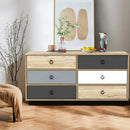 6 Drawers Double Dresser Accent Storage Tower for Bedroom Hallway Entryway by LJGDeals