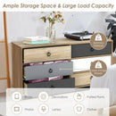 6 Drawers Double Dresser Accent Storage Tower for Bedroom Hallway Entryway by LJGDeals