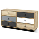 6 Drawers Double Dresser Accent Storage Tower for Bedroom Hallway Entryway by LJGDeals