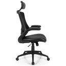 High-Back Executive Chair with Adjustable Lumbar Support and Headrest-Black by LJGDeals