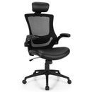 High-Back Executive Chair with Adjustable Lumbar Support and Headrest-Black by LJGDeals