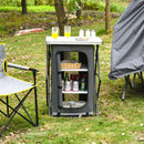 Folding Camping Storage Cabinet with 3 Shelves and Carry Bag by LJGDeals