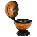 19 Inch 16th Century Nautical Map Tabletop Globe Wine Cabinet-Brown by LJGDeals
