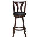 Set of 2 Swivel Bar stool 24 Inch Counter Height Leather Padded Dining Kitchen Chair