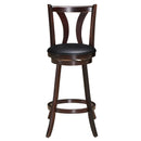 Set of 2 Swivel Bar stool 24 Inch Counter Height Leather Padded Dining Kitchen Chair by LJGDeals