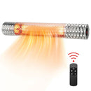 1500W Indoorand Outdoor Electric Heater with 2 Power Settings -Silver by LJGDeals