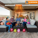 1500W Indoorand Outdoor Electric Heater with 2 Power Settings -Silver by LJGDeals