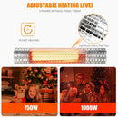 1500W Indoorand Outdoor Electric Heater with 2 Power Settings -Silver by LJGDeals