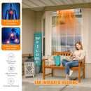1500W Indoorand Outdoor Electric Heater with 2 Power Settings -Silver by LJGDeals