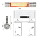 1500W Indoorand Outdoor Electric Heater with 2 Power Settings -Silver by LJGDeals
