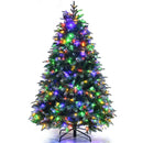 Pre-Lit Snowy Christmas Hinged Tree with Multi-Color Lights by LJGDeals