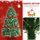 Pre-Lit Snowy Christmas Hinged Tree with Multi-Color Lights by LJGDeals