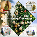 Pre-Lit Snowy Christmas Hinged Tree with Multi-Color Lights by LJGDeals