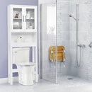 Over the Toilet Storage Cabinet Bathroom Space Saver with Tempered Glass Door by LJGDeals