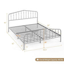 Queen Size Metal Bed Frame Slat Platform by LJGDeals