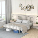 Queen Size Metal Bed Frame Slat Platform by LJGDeals