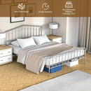 Queen Size Metal Bed Frame Slat Platform by LJGDeals