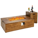 2 Piece Outdoor Propane Fire Pit Table Set by LJGDeals