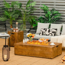 2 Piece Outdoor Propane Fire Pit Table Set by LJGDeals