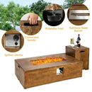 2 Piece Outdoor Propane Fire Pit Table Set by LJGDeals