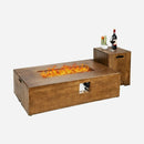2 Piece Outdoor Propane Fire Pit Table Set by LJGDeals